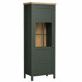 Vitrine – 69 × 198 × 39 cm, Landhausstil, aus Eichenholz