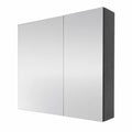 Spiegelschrank – 75 × 65 cm, Schwarz