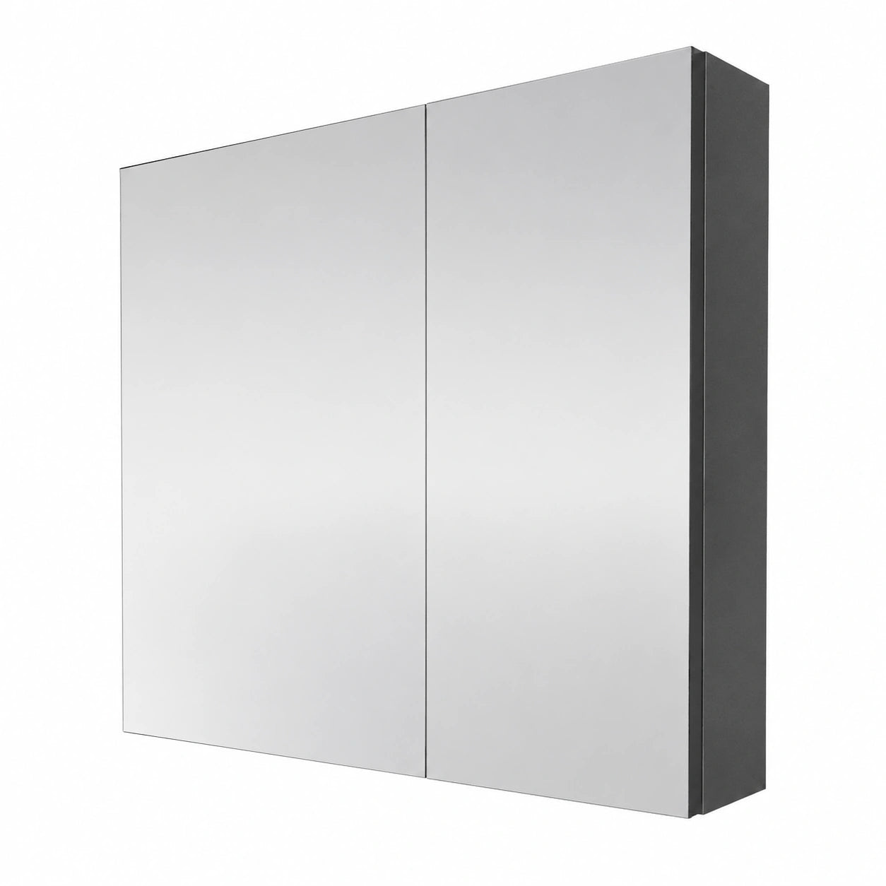 Spiegelschrank – 75 × 65 cm, Schwarz