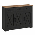 Sideboard – mit Schubladen, mit mehreren Türen, aus Holz, Braun, für Esszimmer, Küche und Wohnzimmer