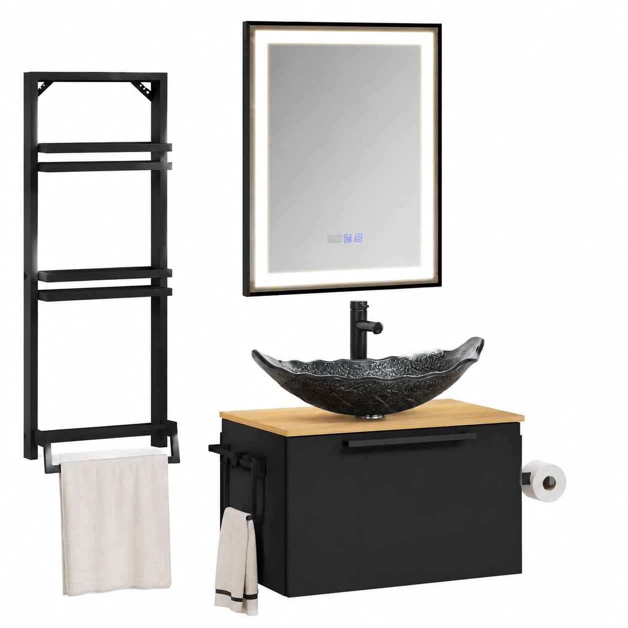 Unterschrank – 3-teilig, 60 cm, moderner Stil