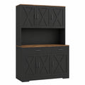 Küchenschrank – 105 × 180 cm, mit Schubladen, mit Ablagen, Schwarz, für Esszimmer, Küche und Wohnzimmer