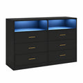 Kommode – 40 × 119 × 81,2 cm, moderner Stil, mit LED-Beleuchtung, mit Schubladen, für Wohnzimmer und Schlafzimmer