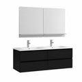 Waschtischunterschrank – 120 cm, Schwarz