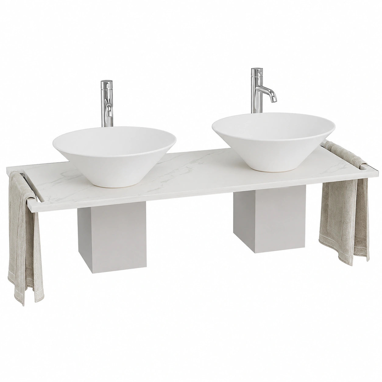 Tisch – 130 cm, runde Form, für Badezimmer