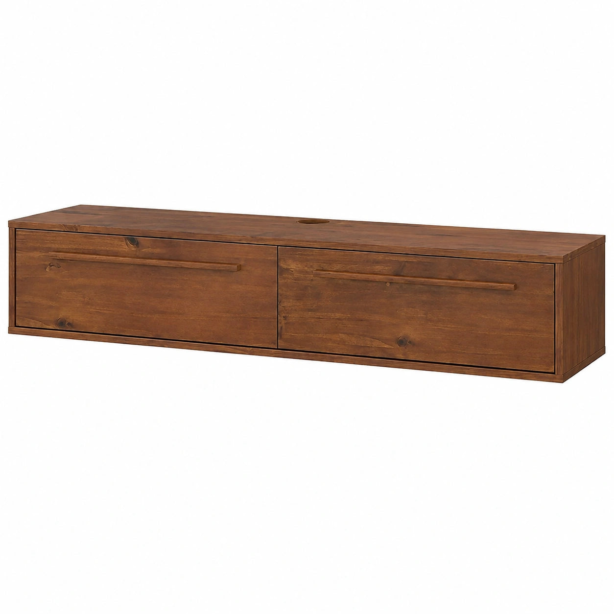 Lowboard – 145 cm, moderner Stil, mit mehreren Türen, hängend, aus Kiefernholz, für Wohnzimmer und Flur