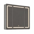 Spiegelschrank – 16,5 × 100 × 75 cm, mit LED-Beleuchtung, für Badezimmer